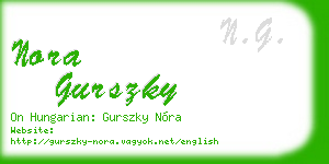 nora gurszky business card